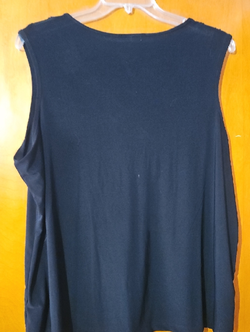 dressbarn Black Ruffle-Front Sleeveless Camisole - Picture 3 of 3